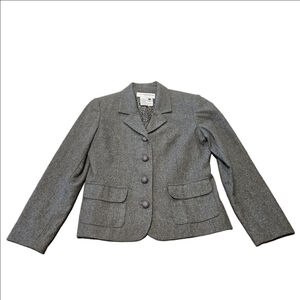 Women's SAG HARBOR Gray Wool Blend Blazer Jacket 6P